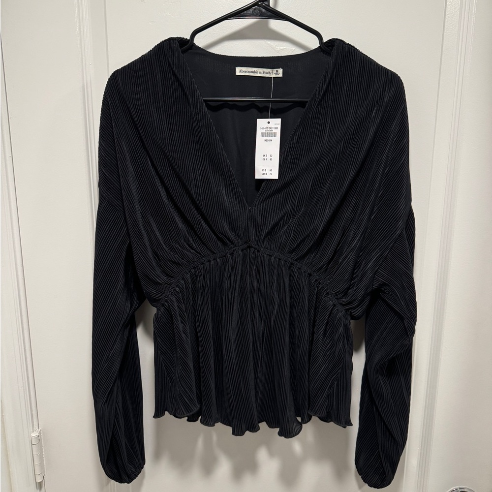 Black Abercrombie peplum top